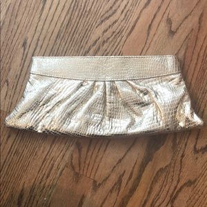 Lauren Merkin Metallic Gold/silver clutch